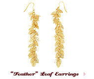 'Feather' Leaf Earrings