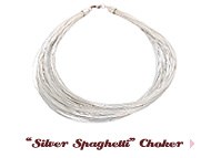 "Silver Spaghetti" Choker