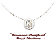 "Diamond Doughnut" Bezel Necklace