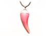 Coral Horn Necklace (14K mesh chain)