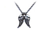 Baby Angel Wings Charm Necklace (black)